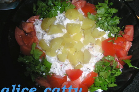 Кокосовый салат из картофеля (алу нарьял райта): шаг 8