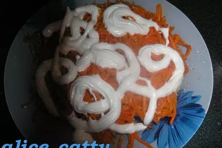 Куриный салатик с копчёным сыром: шаг 3