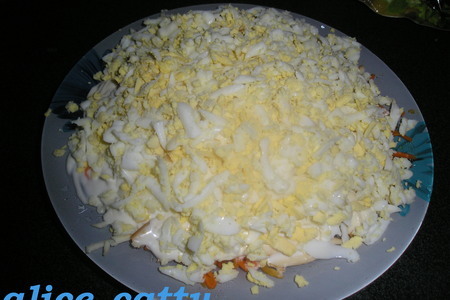 Куриный салатик с копчёным сыром: шаг 6