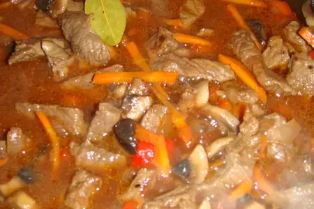 Рагу из говядины с грибами и овощами: шаг 7