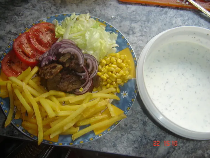 Кебаб-тарэлька (kebabteller): шаг 3