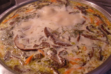 Суп грибной с сыром: шаг 7