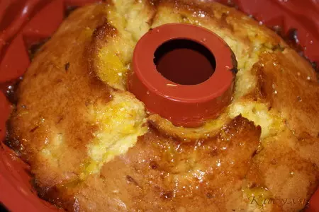 Кекс с апельсинами, орехами и пропиткой: шаг 5