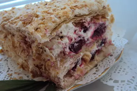 Вишнёвый мильфей со сливками: шаг 7