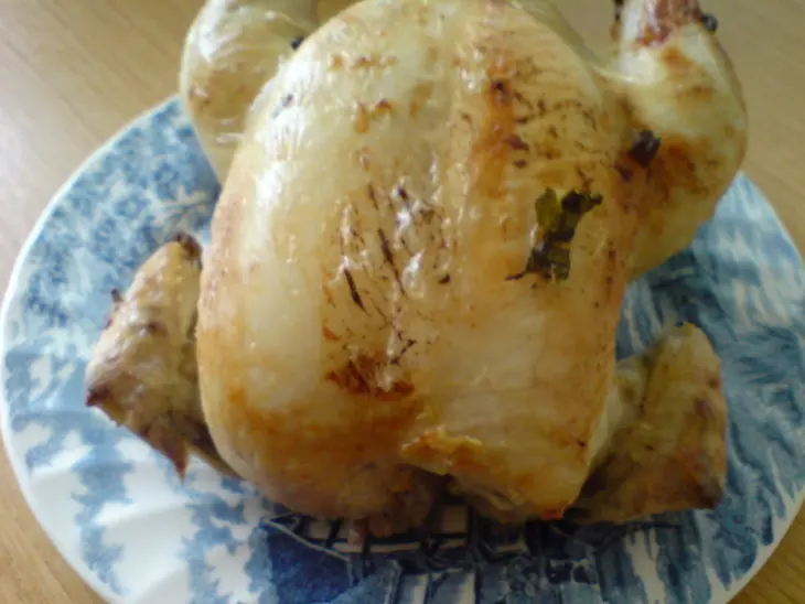 Цыплёнок по-домашнему,с маринованными грибами и сметаной: шаг 8