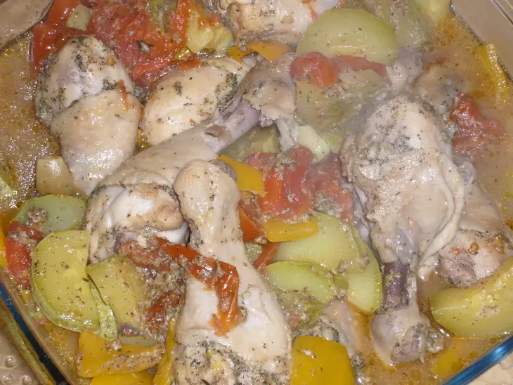 Нежная курочка с овощами   .: шаг 2