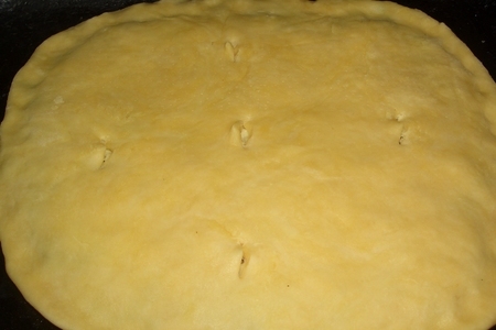 Пирог со шпротами, зеленым луком и сыром: шаг 8