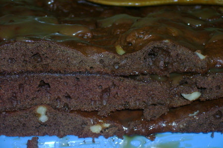 Шоколадное  пирожное с "ириской": шаг 4