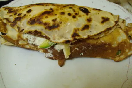 Крепес с сыром и кабачками: шаг 5