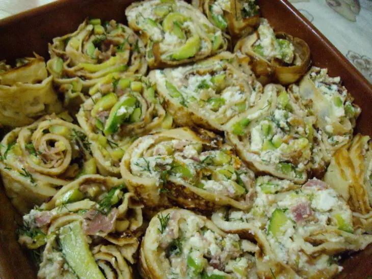 Крепес с сыром и кабачками: шаг 7