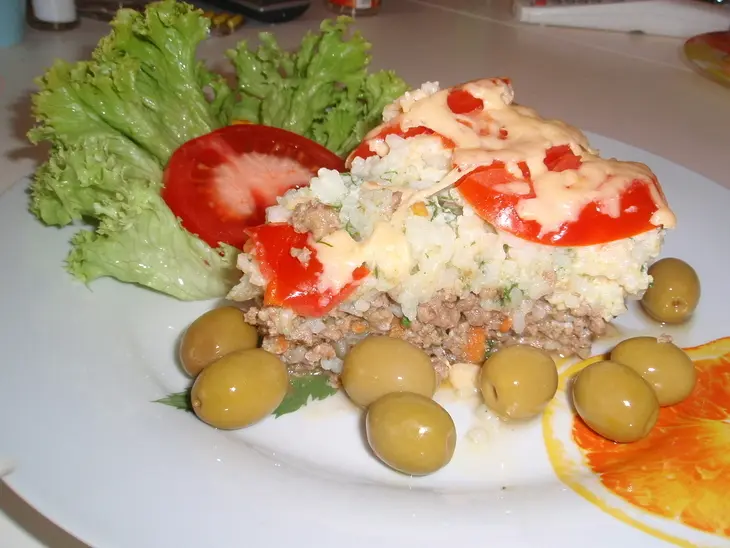 Запеканка мясная с рисом!: шаг 6