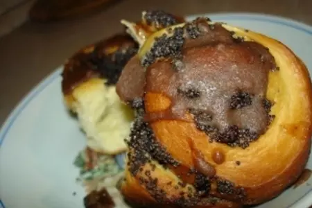 Маковые булочки с шоколадной помадкой: шаг 5