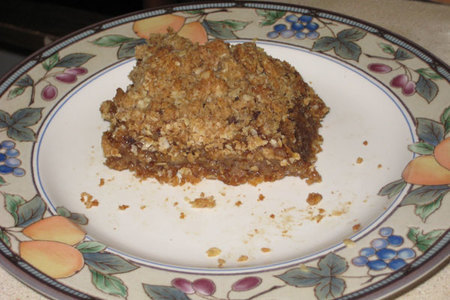 Овсяный пирог с фруктовой начинкой (из изюма, яблок или кураги с кокосом): шаг 5