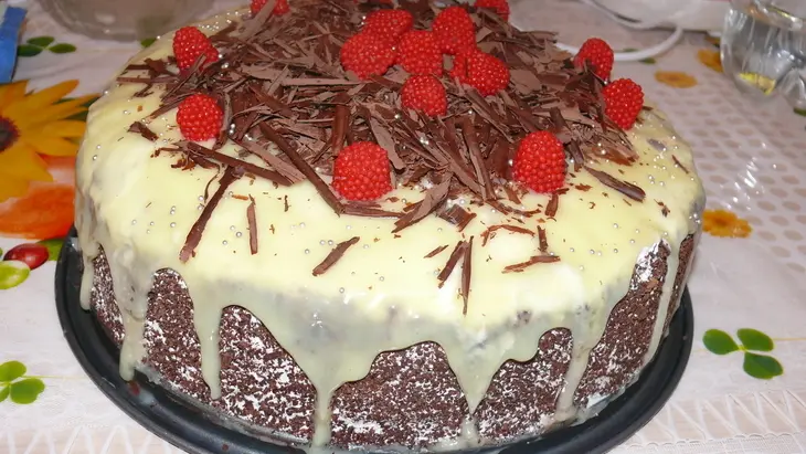 Шоколадное наслаждение с лимонным курдои и сливками: шаг 6