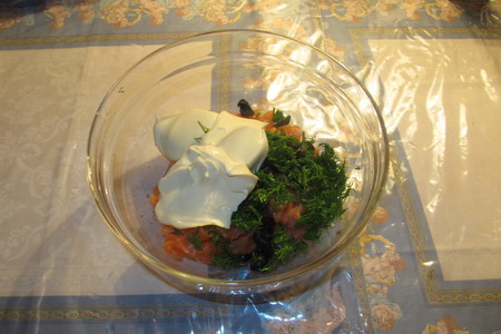 Голубцы из китайской капусты с форелью и сливочным сыром: шаг 3