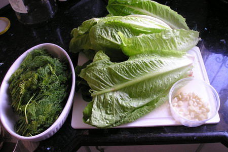 Салат зеленый маринованный.: шаг 1
