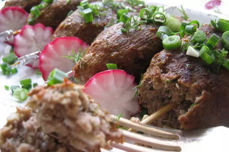 Котлетки восточные  на шпажках.-(kebab chobi): шаг 9