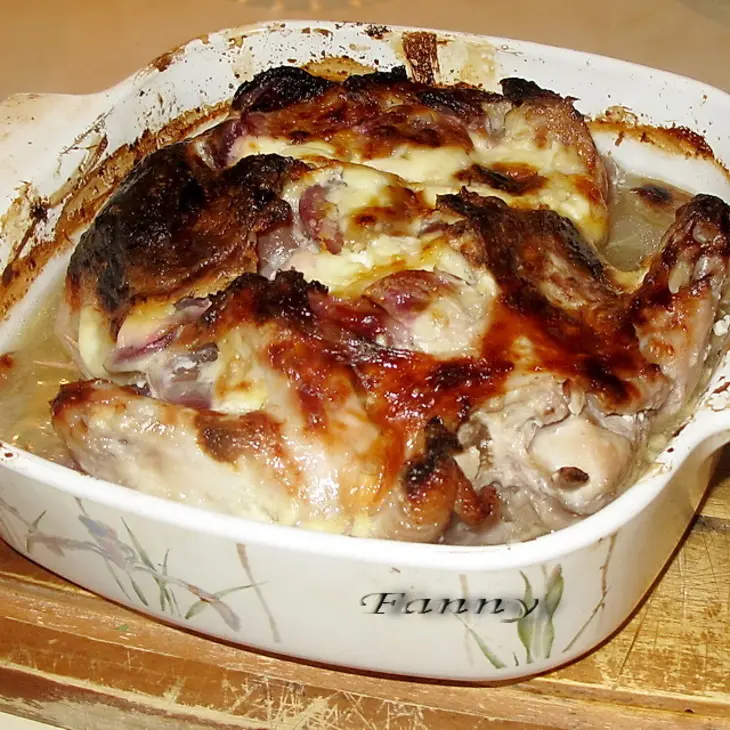 Цыпленок, без костей, фаршированный виноградом и сыром: шаг 5