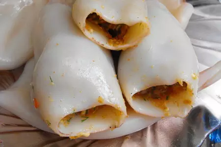 Фаршированные кальмары: шаг 10