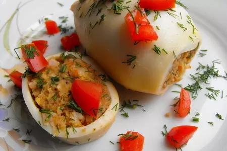 Фаршированные кальмары: шаг 12