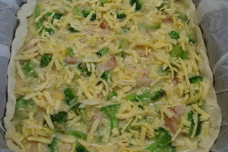 Пирог с ветчиной и брокколи.: шаг 4