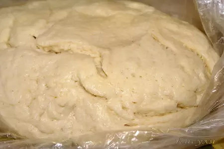 Заварное дрожжевое тесто и пирог с яблоками из него: шаг 5