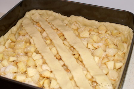 Заварное дрожжевое тесто и пирог с яблоками из него: шаг 10