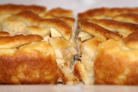 Заварное дрожжевое тесто и пирог с яблоками из него: шаг 14