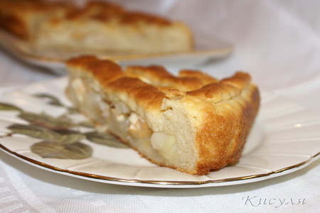 Заварное дрожжевое тесто и пирог с яблоками из него: шаг 15