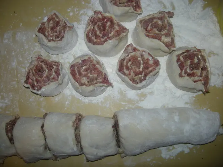 «мясные розочки»: шаг 5