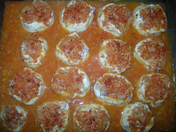 «мясные розочки»: шаг 7