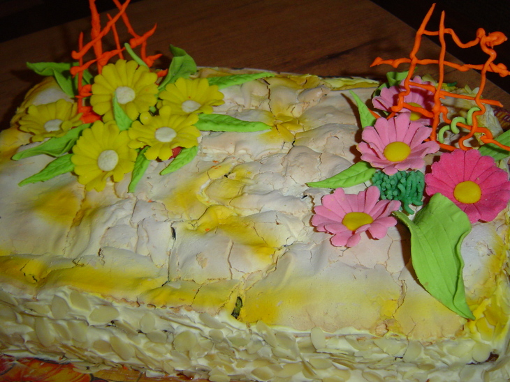 Торт "цветы в пустыне": шаг 7