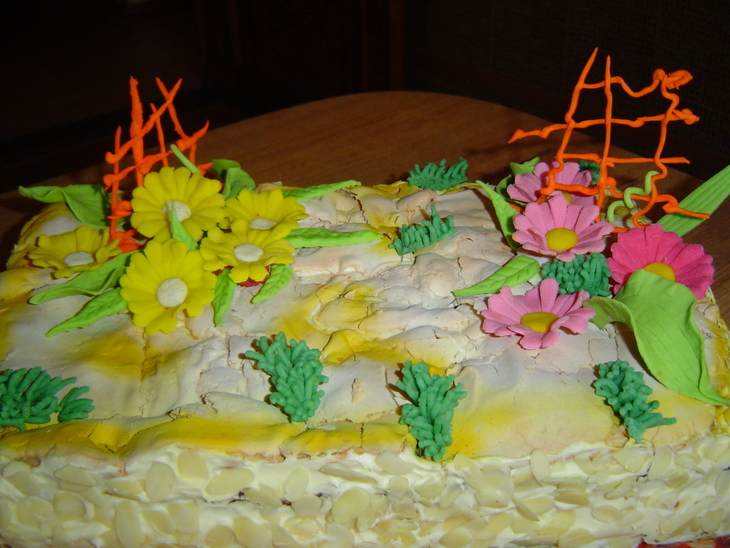 Торт "цветы в пустыне": шаг 8