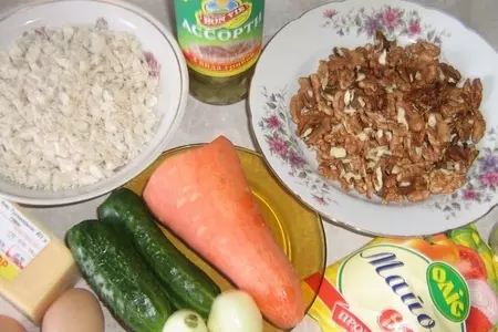 Салат "чебурашка": шаг 1