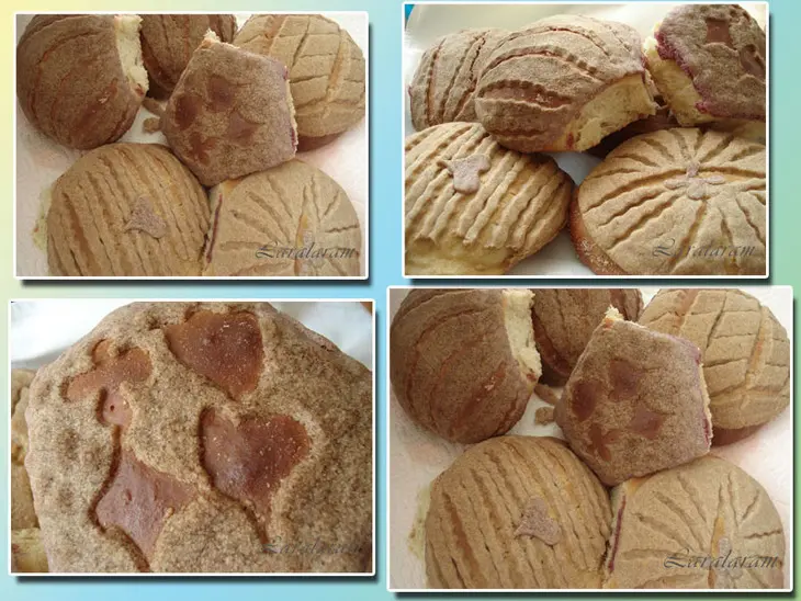 Булочки в "цветных беретиках" // conchas: шаг 7