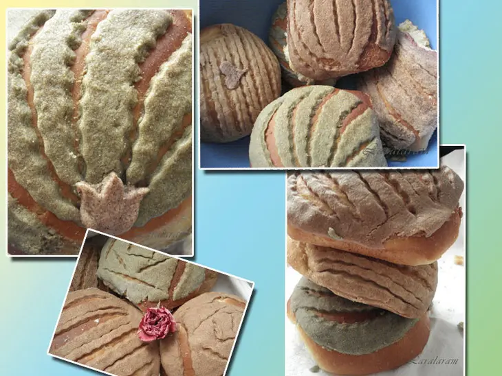 Булочки в "цветных беретиках" // conchas: шаг 8