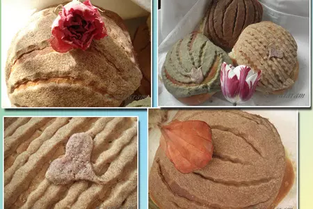 Булочки в "цветных беретиках" // conchas: шаг 9