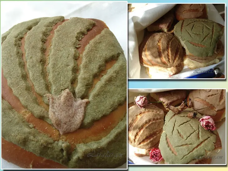 Булочки в "цветных беретиках" // conchas: шаг 11