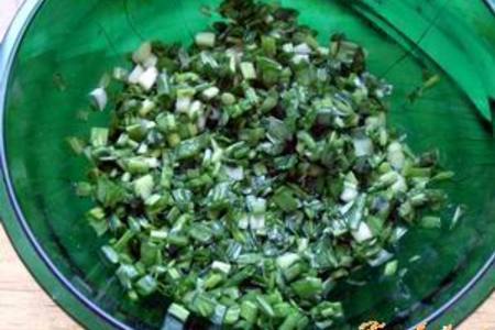Салат из зеленого лука: шаг 1