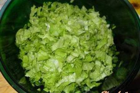 Салат из зеленого лука: шаг 2