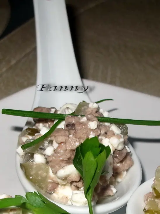 Закуска с печенью трески и домашним сыром: шаг 4