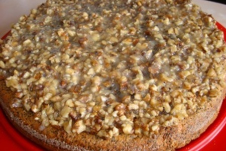Маковый пирог с ореховой глазурью: шаг 7
