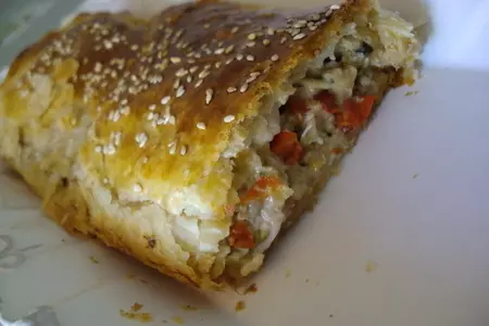 Штрудель с курицей и грибами: шаг 8