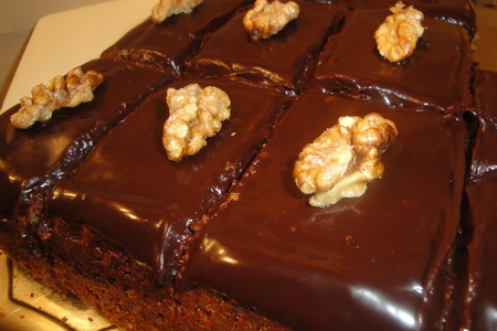 Ореховый пирог с шоколадной глазурью(καρυδοπιτα με γλασο): шаг 4
