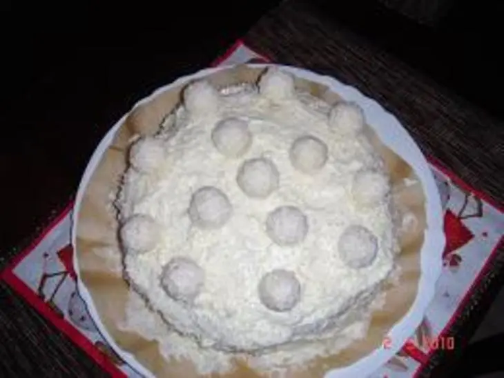 Торт "белоснежное raffaello": шаг 2