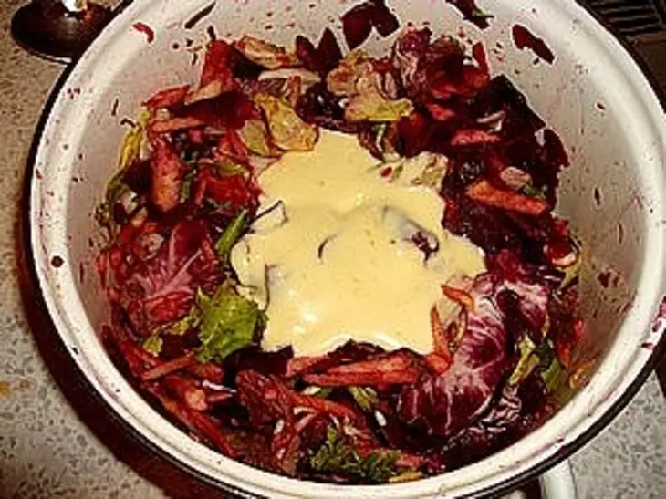 Мясной салат с апельсинами и свеклой: шаг 5