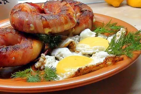 Баранки с сыром в беконе: шаг 5