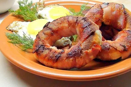 Баранки с сыром в беконе: шаг 6