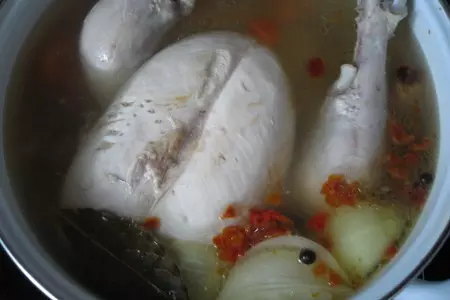 Бульон куриный (советую при гриппе и простуде): шаг 2