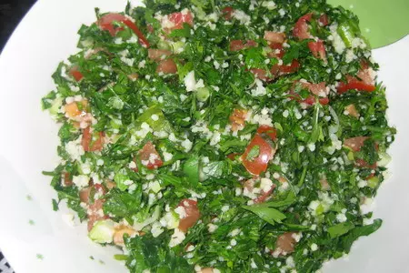 Tabbouleh or ливанский диетический салат: шаг 4